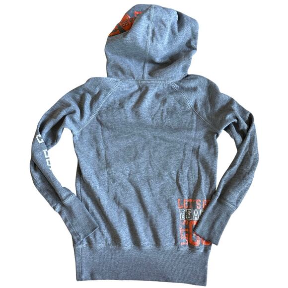 Victoria’s Secret Pink NFL Chicago Bears Gray Hoodie Sweatshirt Size Small - Picture 2 of 5